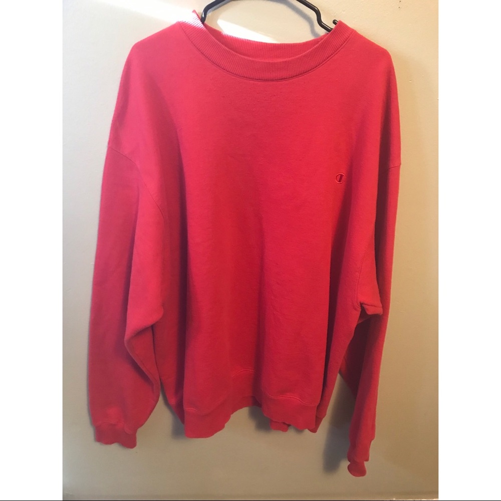 Red Champion Crewneck